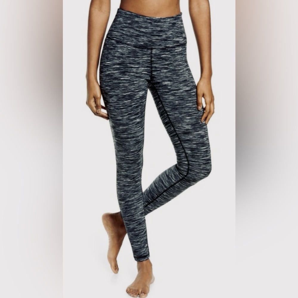Zella  Women's Active Yoga Live In Space-dye/ Heathered Black Leggings Size M